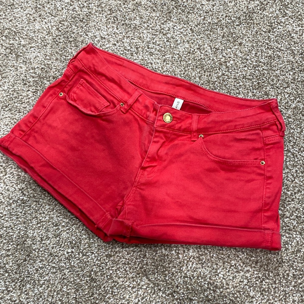Red shorts from Mango